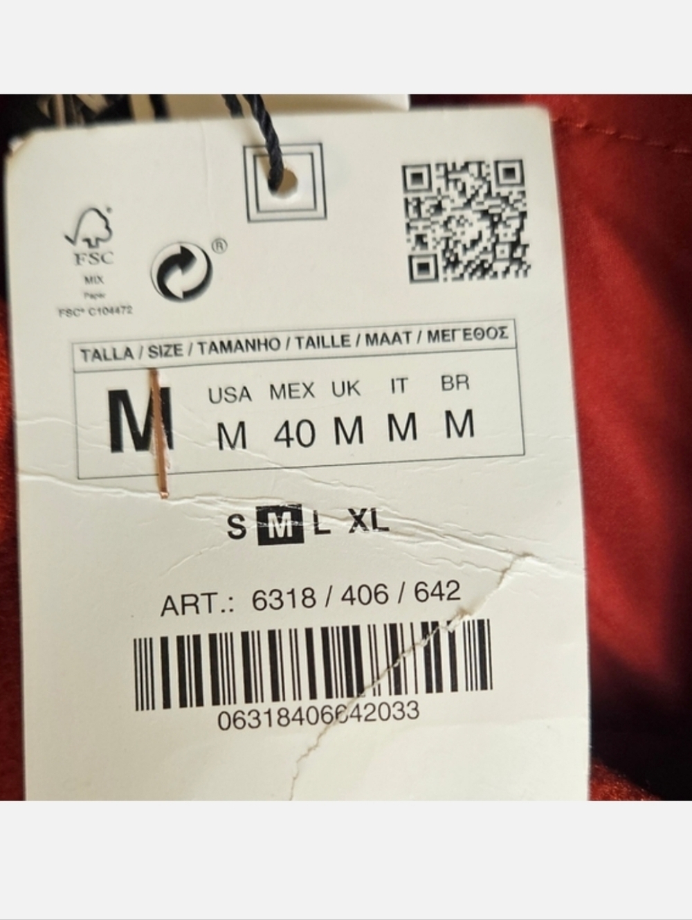 Zara Alpine Valley Varsity Jacket Red Ski Patch Wool Blend M - Picture 11 of 11